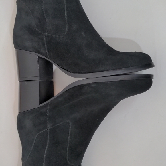 𝅺marc Fisher Over The Knee Black Suede Heel Boots 6.5 - Picture 5 of 12